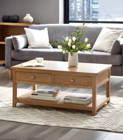 Mallory Coffee Table with 2 Drawers