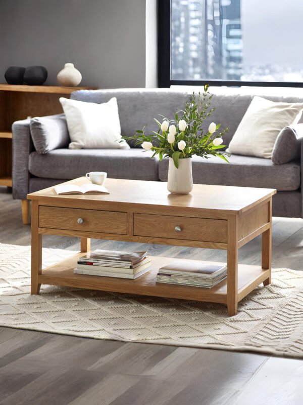 Mallory Coffee Table with 2 Drawers