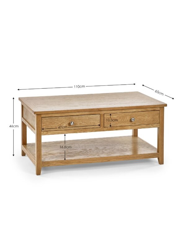 Mallory Coffee Table with 2 Drawers - Image 6