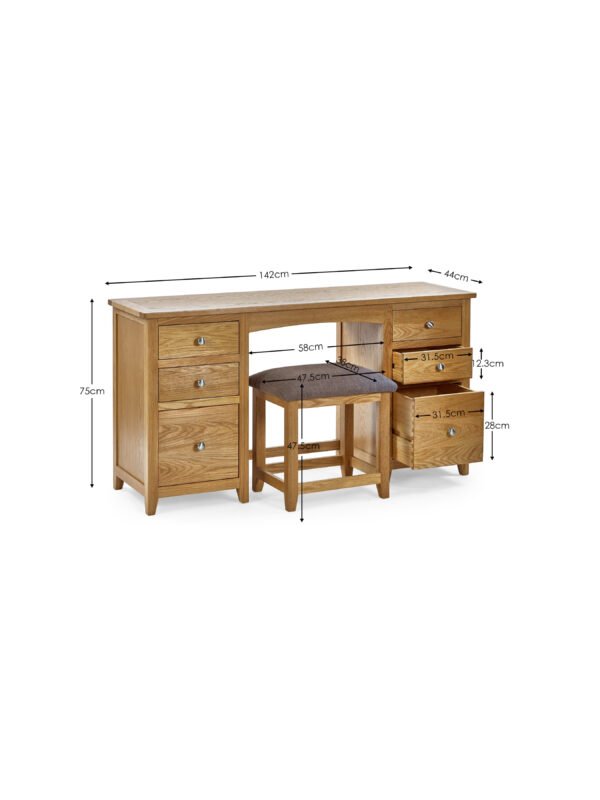 Mallory Twin Dress Table&Stool - Image 9