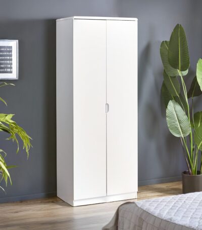 Manhattan 2 Door Wardrobe – High Gloss White