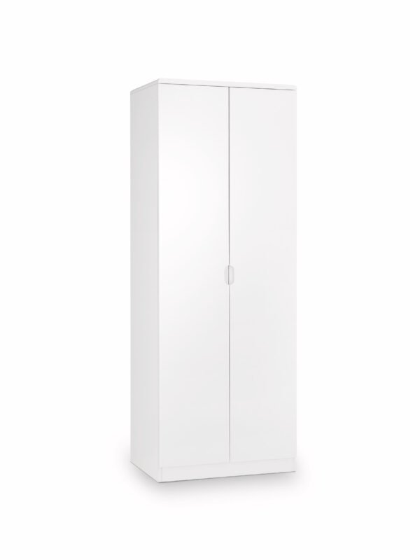 Manhattan 2 Door Wardrobe - High Gloss White - Image 2
