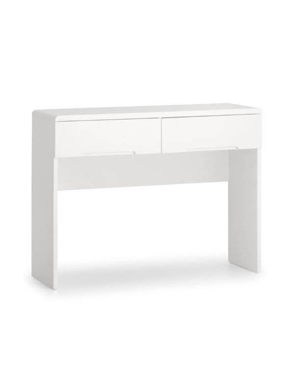 Manhattan 2 Drawer Dressing Table - High Gloss White - Image 2