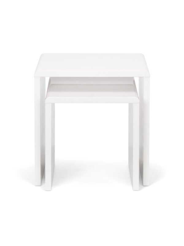 Manhattan Nest of 2 Side Tables - High Gloss White - Image 3