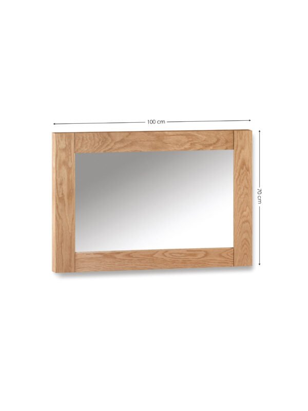 Marlborough Rectangular Wall Mirror - Oak - Image 3