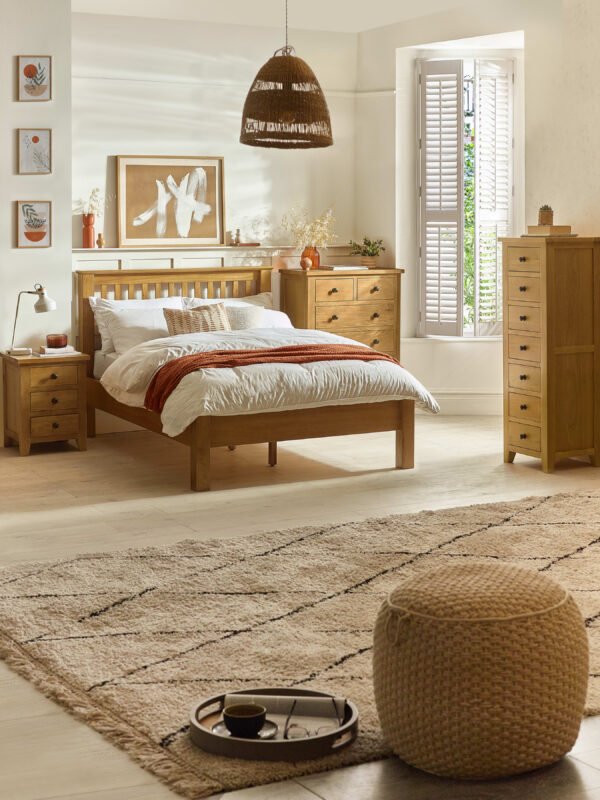 Marlborough Rectangular Wall Mirror - Oak - Image 4