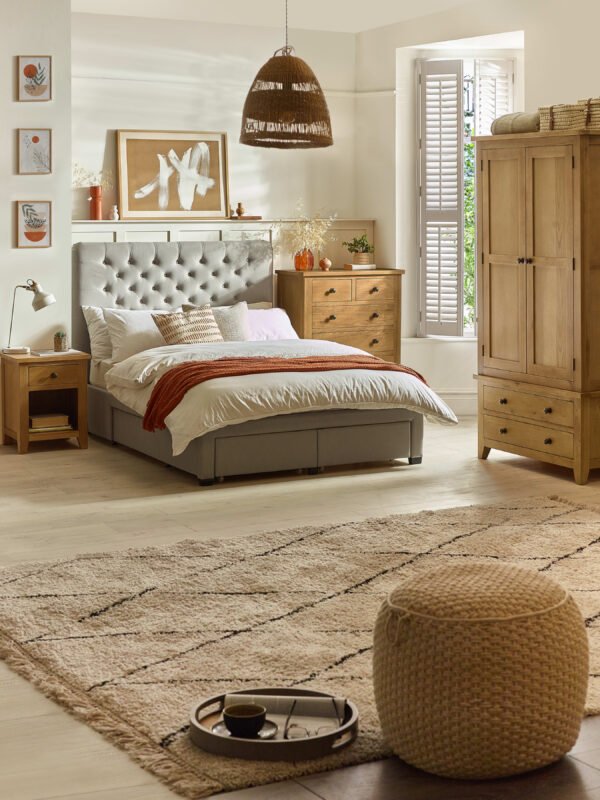 Marlborough Rectangular Wall Mirror - Oak - Image 5