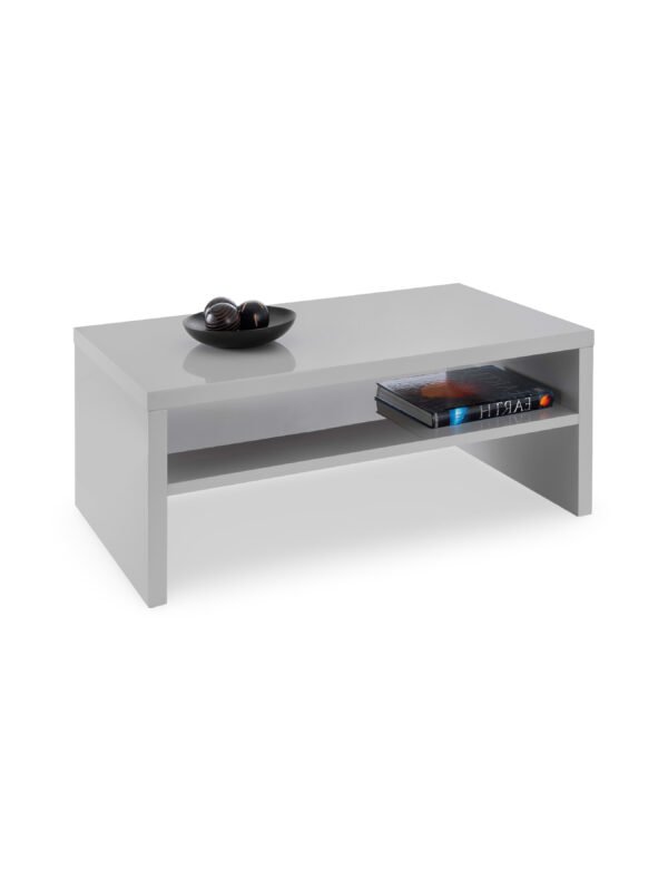 Metro High Gloss Coffee Table Grey - Image 2