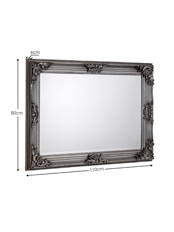 Rococo Pewter Wall Mirror - Image 3