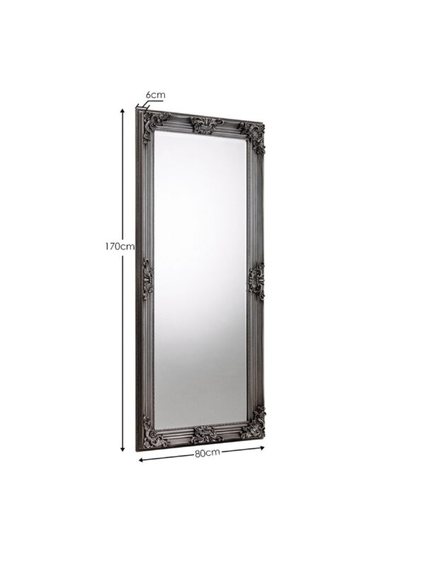Rococo Pewter Lean-To Dress Mirror - Image 3