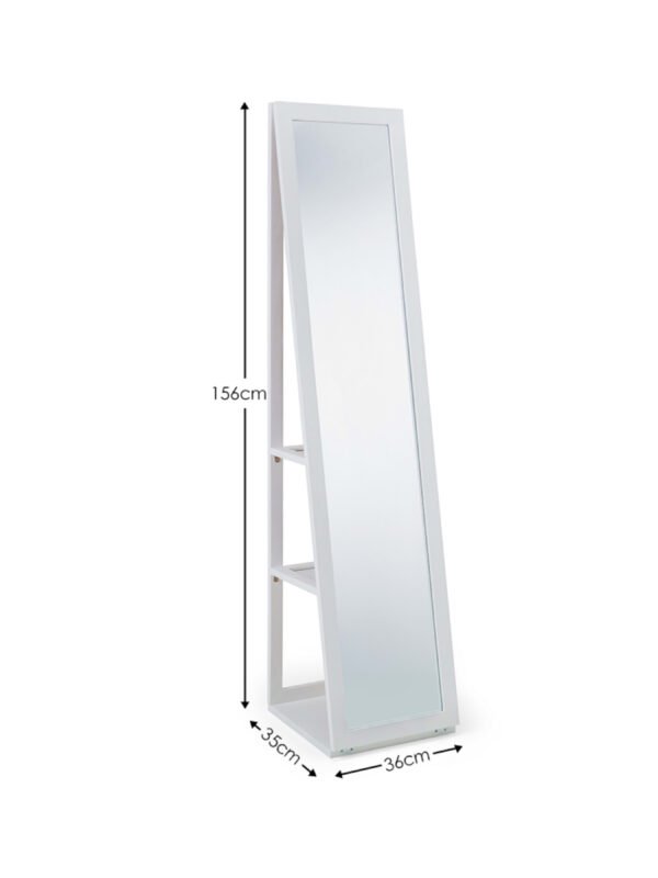 Fresco White Storage Mirror - Image 6