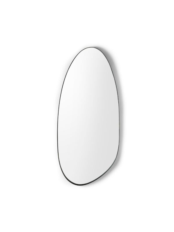 Rushmore Black Metal 95cm Organic Shaped Wall Mirror - Image 3