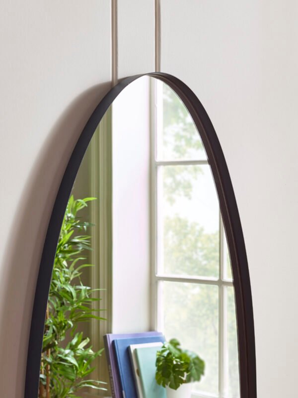 Rushmore Black Metal 95cm Organic Shaped Wall Mirror - Image 5