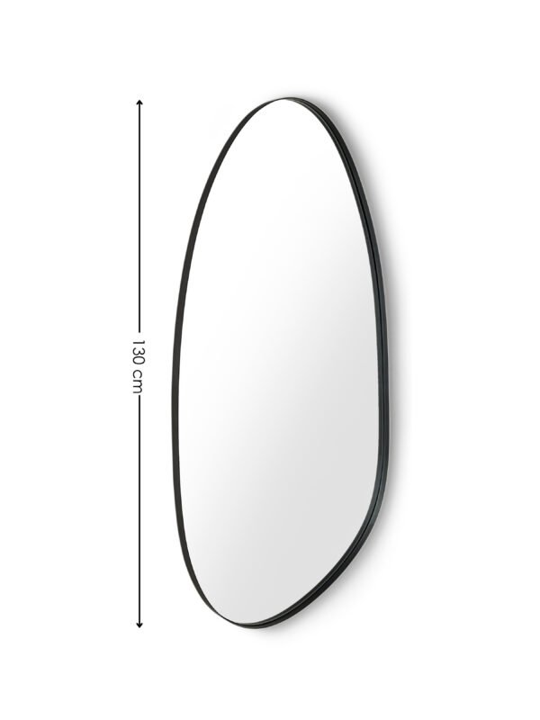 Rushmore Black Metal 95cm Organic Shaped Wall Mirror - Image 7