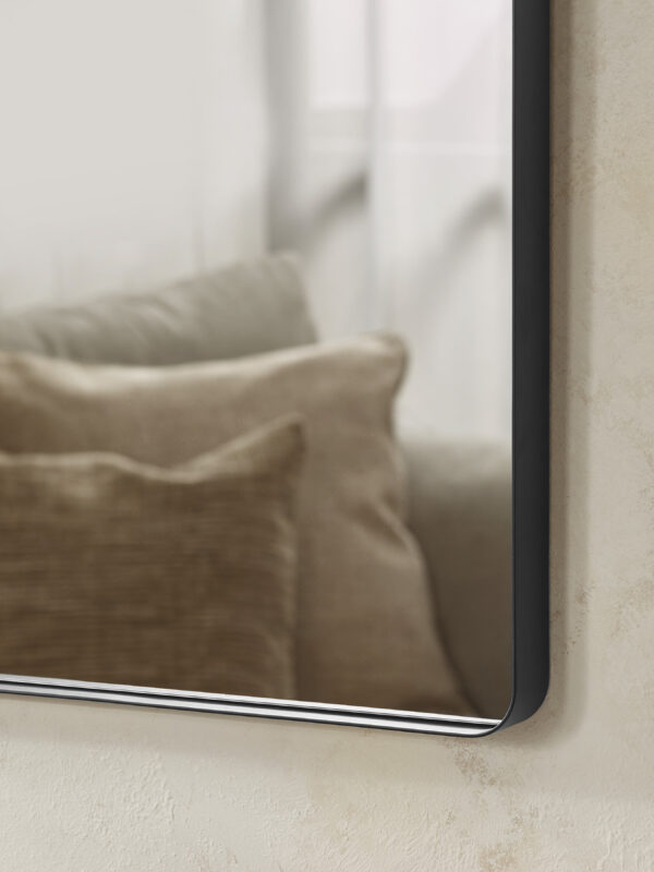 Jaya Black Frame Rectangular Wall Mirror - Image 6