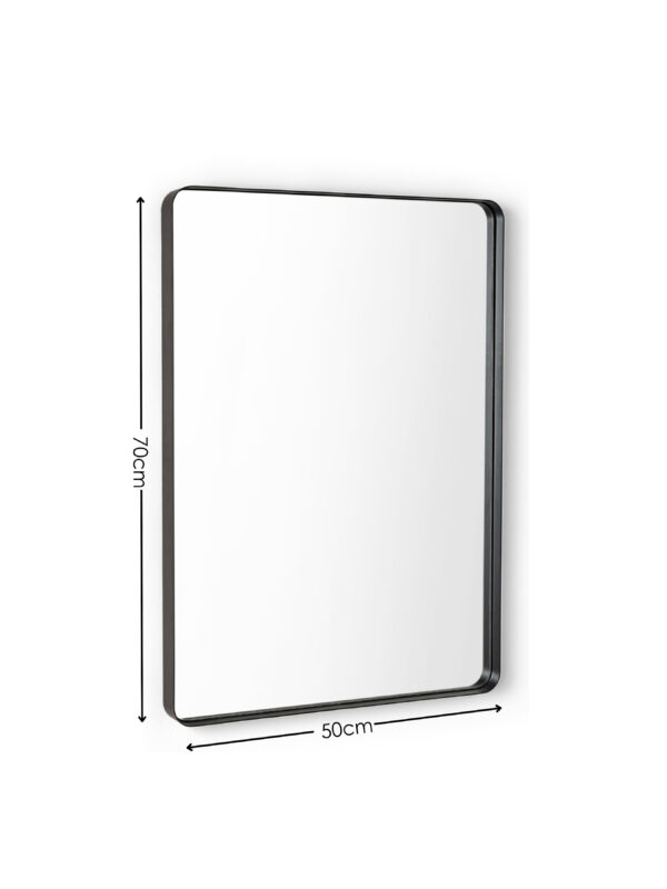 Jaya Black Frame Rectangular Wall Mirror - Image 7