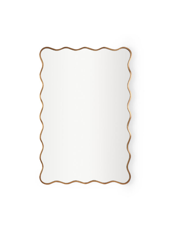 Stevie Wavy Edge Wall Mirror - Gold - Image 2