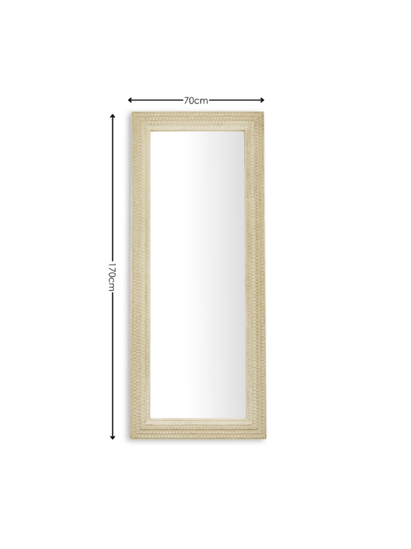 Alanis Rectangular Lean to Dress Mirror - White - Image 6