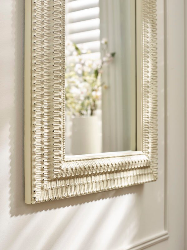 Alanis Rectangular Wall Mirror - White - Image 3