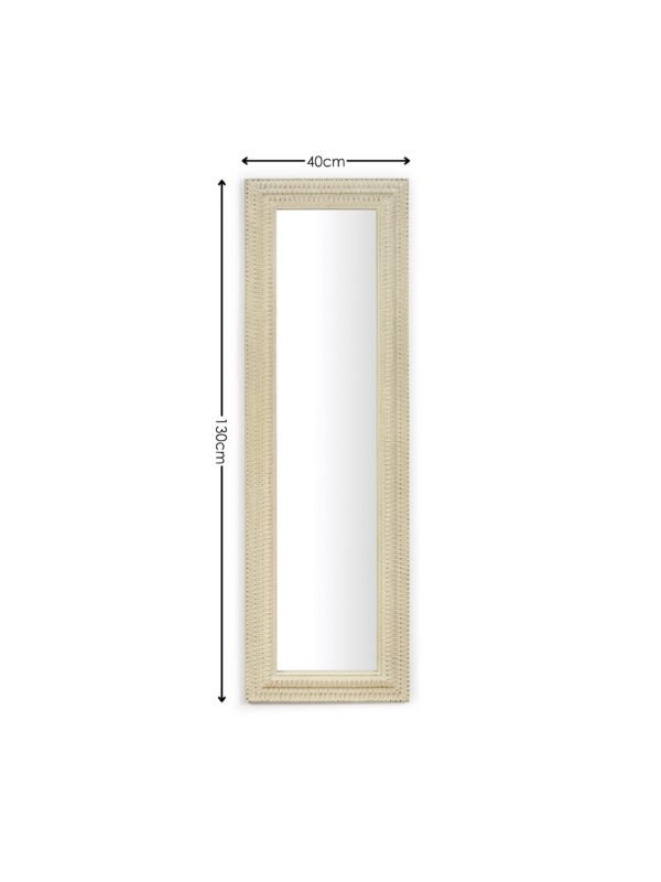 Alanis Rectangular Wall Mirror - White - Image 6