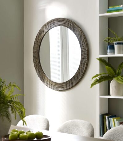 Iggy Round Wall Mirror – Brass Effect