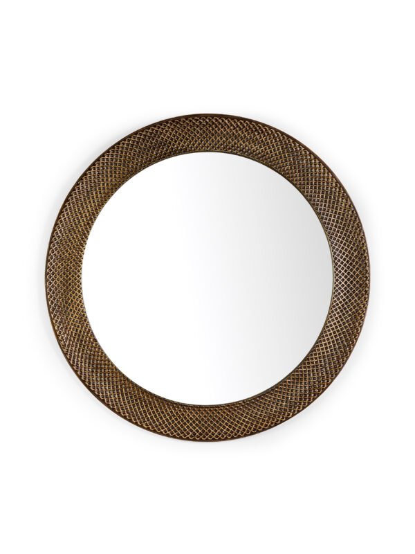 Iggy Round Wall Mirror - Brass Effect - Image 2