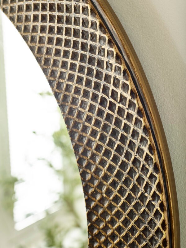 Iggy Round Wall Mirror - Brass Effect - Image 3