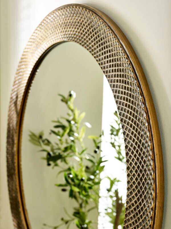Iggy Round Wall Mirror - Brass Effect - Image 5