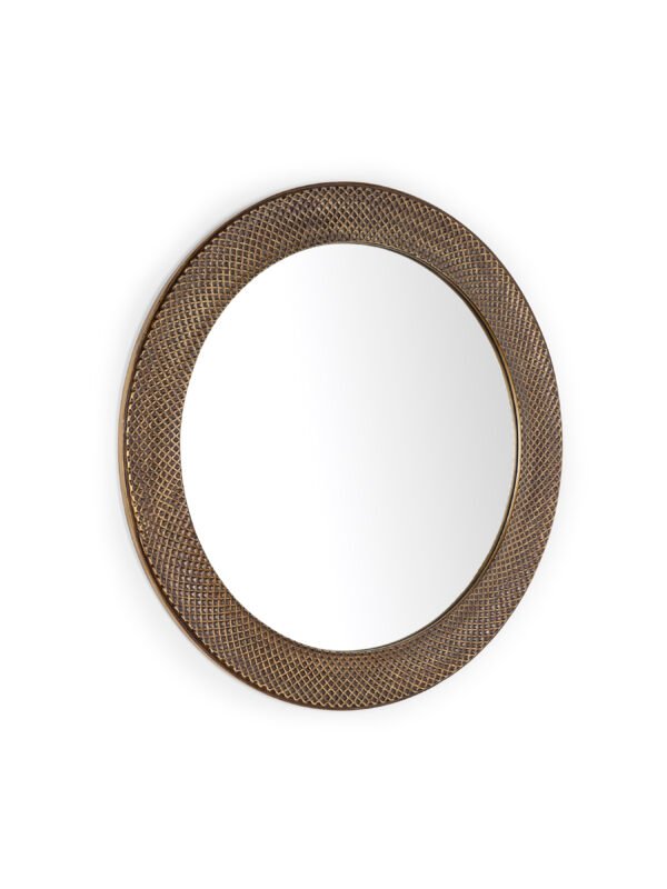 Iggy Round Wall Mirror - Brass Effect - Image 7