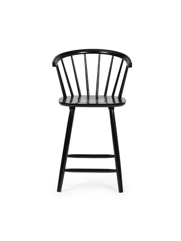 Modena Black Ash 112cm Solid Wood Bar Stool - Image 4
