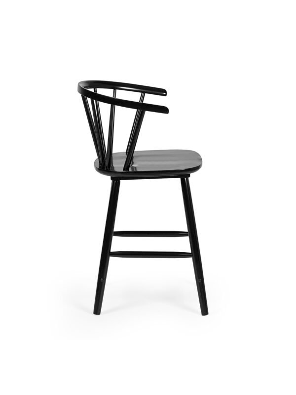 Modena Black Ash 112cm Solid Wood Bar Stool - Image 9