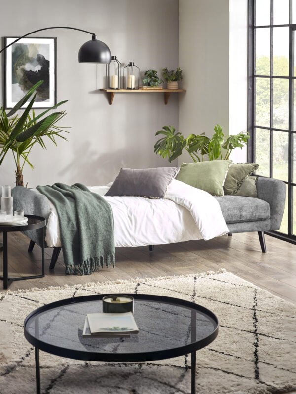 Monza Upholstered 3 Seater Sofa Bed - Image 2
