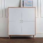 Moritz 4 Door Cabinet – Oak & White