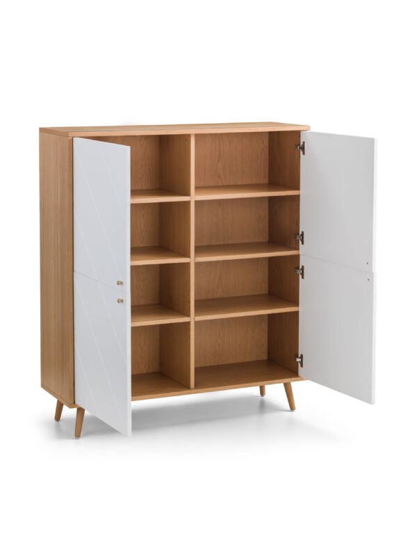Moritz 4 Door Cabinet - Oak & White - Image 4