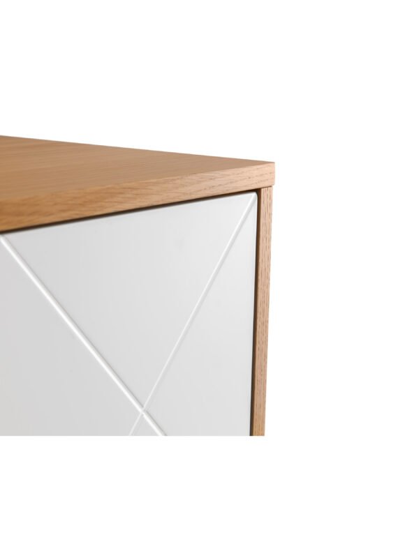 Moritz 4 Door Cabinet - Oak & White - Image 5