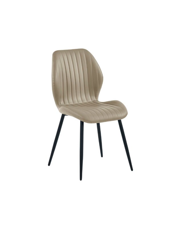 Morris Taupe Faux Leather Dining Chair (Set of 4) - Image 3