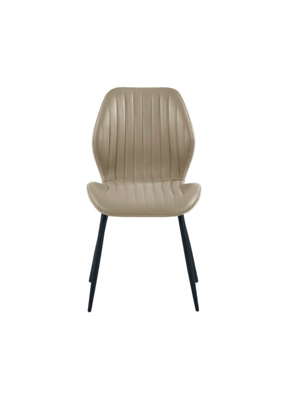 Morris Taupe Faux Leather Dining Chair (Set of 4) - Image 5