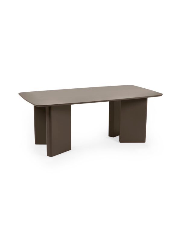 Moro Rectangular Dining Table - Matt Chocolate Brown - Image 2