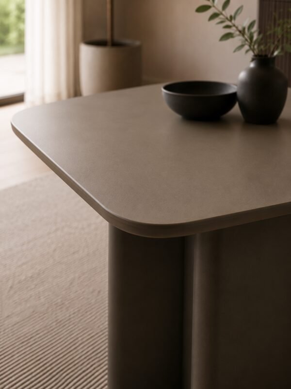 Moro Rectangular Dining Table - Matt Chocolate Brown - Image 6