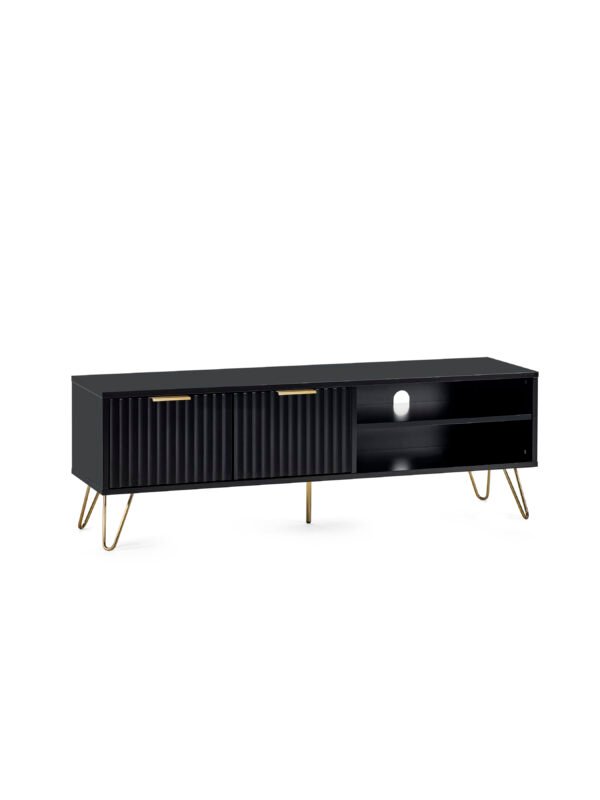 Murano Tv Unit - Matt Black - Image 2