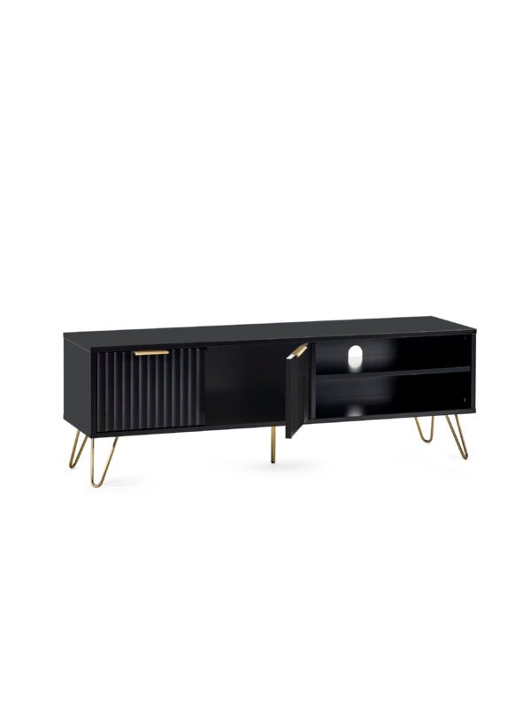 Murano Tv Unit - Matt Black - Image 3