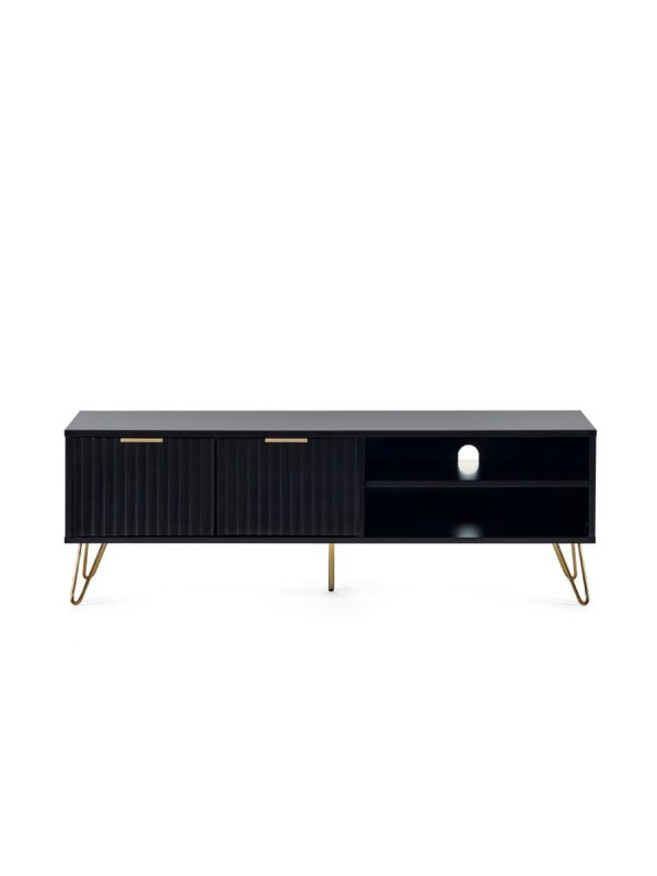 Murano Tv Unit - Matt Black - Image 4