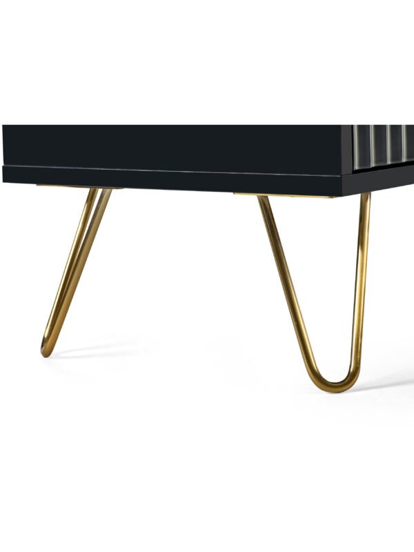 Murano Tv Unit - Matt Black - Image 5