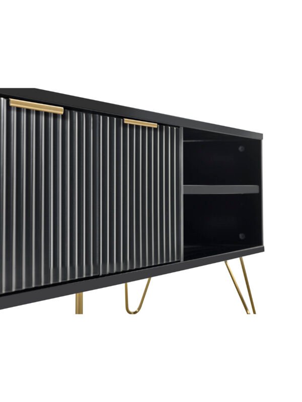 Murano Tv Unit - Matt Black - Image 6