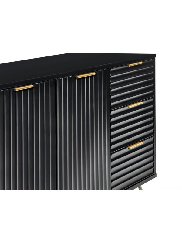 Murano Large Sideboard - Matt Black - Image 3
