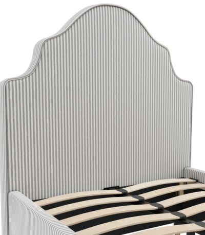 Monterey Grey Thin Stripe Single Bed