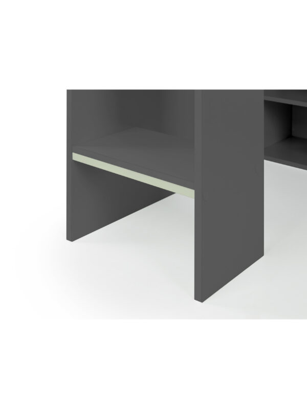 Nebula 90cm Single Anthracite Black Gaming Highsleeper Loft Bed with Desk - Image 10