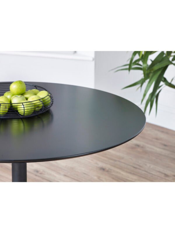 Nero Round Pedestal 4 Seater Dining Table - Image 3