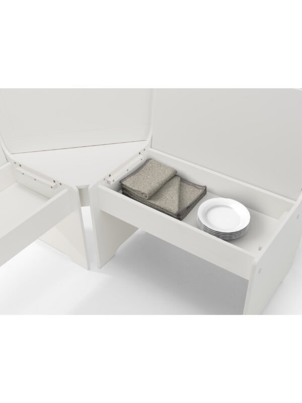 Newport Corner 5 Seater Dining Set with Storage Bench - Image 10