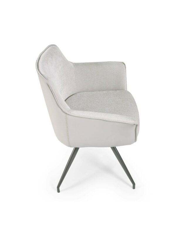 Noah Ivory Fabric Dining Chair - Image 11